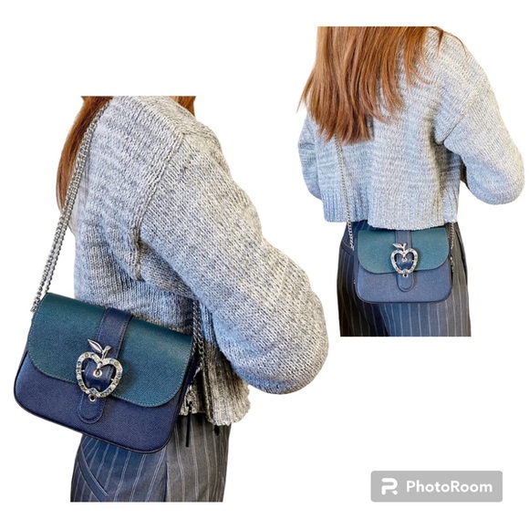 NWT Coach Gemma Forest Green/Midnight Navy Crossbody Bag - Picture 6 of 10